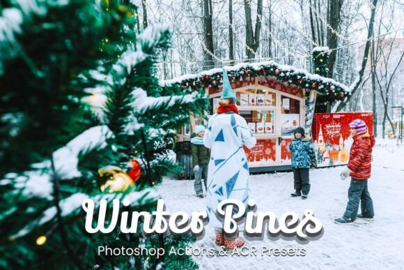Download 30 Winter Pines Photoshop Bundle - Photos Collection