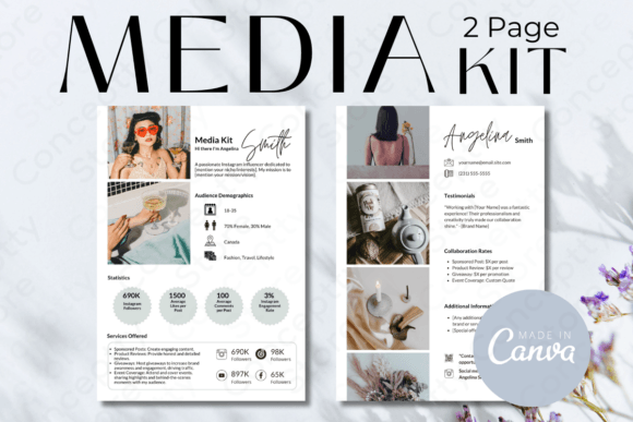 Download Professional 2-Page Media Kit Template - Premium Resources