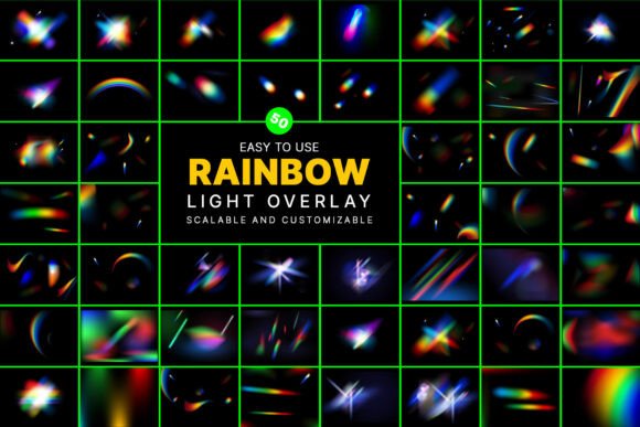 Download 50 Crestal Rainbow Light Overlay Set - Premium Resources