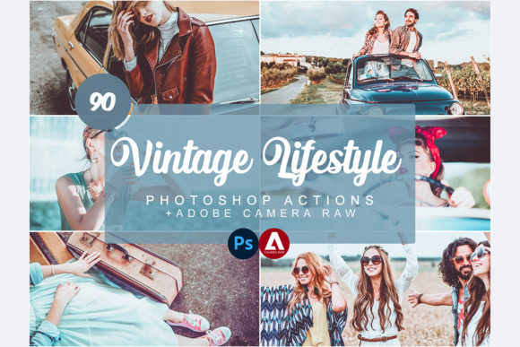 Download Vintage Lifestyle Photoshop Actions - Photos Collection